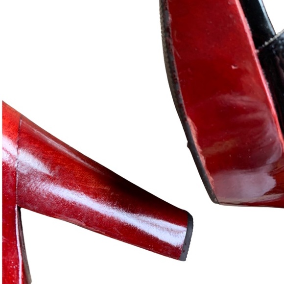 Steve Madden Casita black, brown, and tan chunky heel shoes, size 9 - Picture 9 of 14